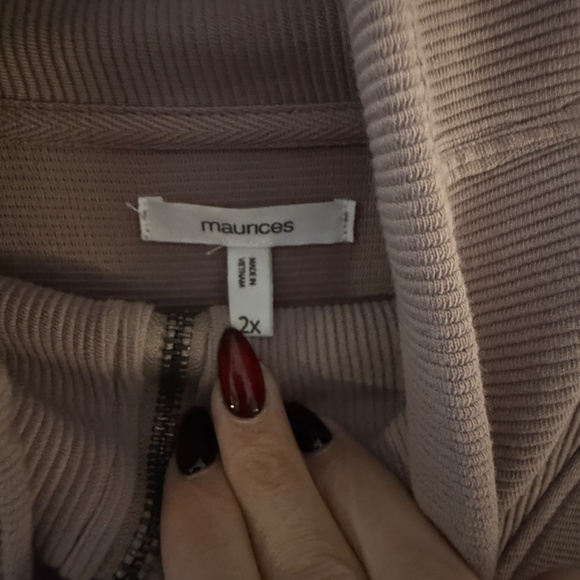 Maurices Ribbed Knit Shawl Collar Sweatshirt - Picture 4 of 4